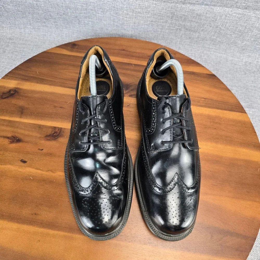 Croft & Barrow Mens Hoffman Black Leather Wingtip Oxford Dress Shoes‎ Size 8 M